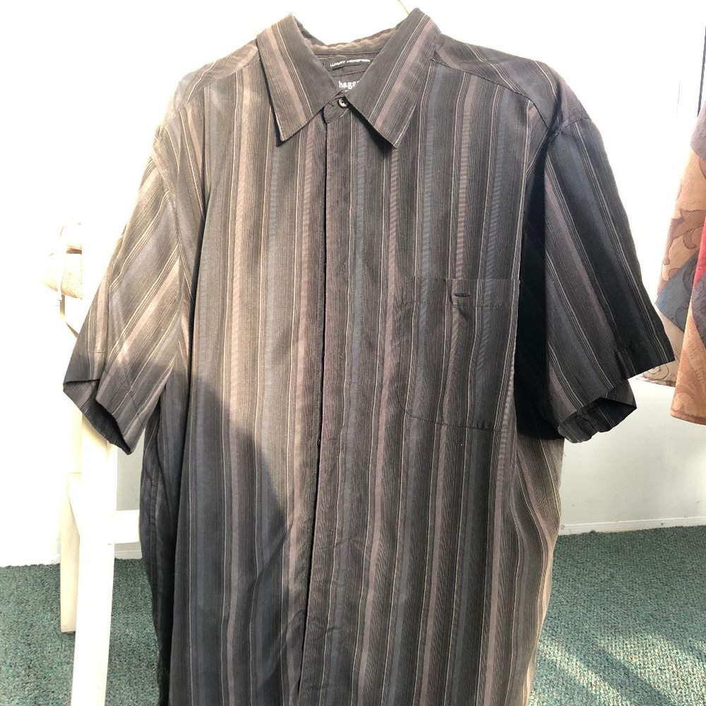 Men stripped shirt 100%polyester size L